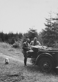 Adolf Hitler during a picknick break in the Harz mountains, photo from one of Rudolf Hess's albums